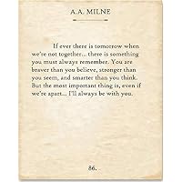 A.A. Milne - If There Ever Is Tomorrow. - 11x14 Unframed Typography Book Page Print - Makes a Great Gift Under $15 for Book Lovers