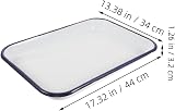 Milisten Enamel Baking Tray 34x44cm Non-Stick Roasting Pan Oven Dishwasher Safe view 2