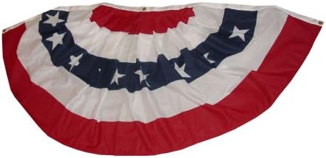 American Fan Flag 3 x 6 Foot Pleated Stars &amp; Stripes #25414