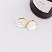 Shoopic Marble Studs Tiny White Howlite Circle Coin Piercing Earrings for Women