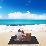 Outdoor Picnic Blanket, Water Resistant Rectangle Beach Mat Sun Shade Sail Sunscreen with Storage Bag for Garden Patio Outdoor Picnic Party, 59″x79″