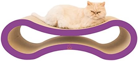 Epik Pets Modern Cat Scratcher Lounge with Catnip, 34-Inch-by-10-Inch, Purple