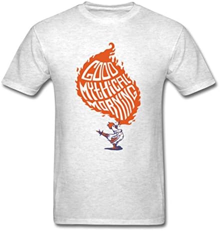 SiMaxq Strong Personality Light oxford Good Mythical Morning Short Sleeve T-shirts For Men Medium