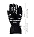 HUO ZAO Winter Snow Ski Gloves for Men Boys Outdoor Cycling Snowboarding Camping Black