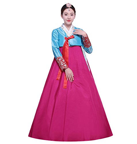 Lemail wig Women's Korean Traditional Costume Ladies Long Sleeve Classic Hanbok Set