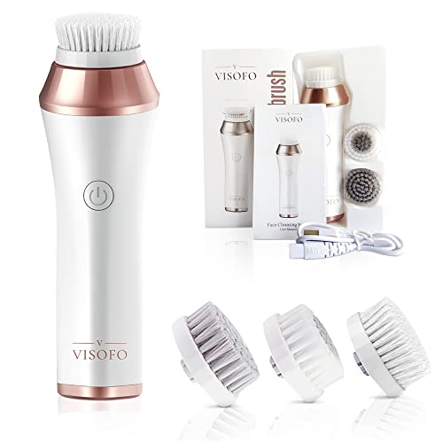 Rechargeable Waterproof Facial Cleansing Brush for Women with Oily, Dry