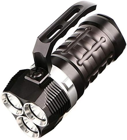 JIAX Diving Flashlight Professional Scuba Deep Dive 100 Metres 3000LM LED Light 3 Lights Portable Powerful Underwater Searchlight(Black)