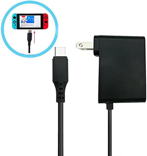 Nintendo Switch AC Adapter, Walway Fast Charger USB Type-C Charging Adapter USA Power Supply, Wall & Travel Charging Cable for Nintendo Switch (6.23FT)
