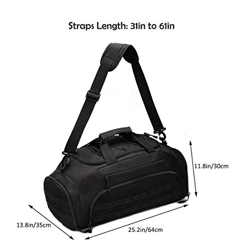 Sports Duffel Bag for Men Women Tactical Duffle Backpack 45L Gym