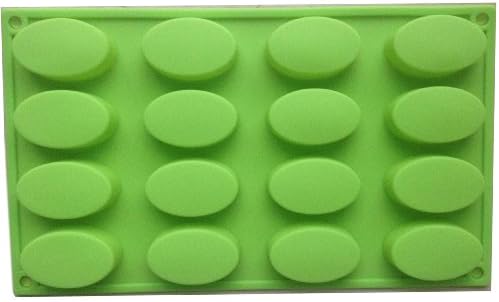 Mini AUSTRALIAN OVAL MUFFIN chololate cookie cake SILICONE MOULD Fondant ice cube tray icing mold 29.5 * 17.5 * 2 cm