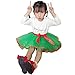 Jastore Girls Layered Party Birthday Tutu Skirt Dance Princess Ballet Dress Green Bowknot for 2-8 Years