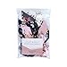 Hair Scarf Silk Scrunchies Ponytail - (4 Pack) SOLID DREAM FLOWERS Hair Ties (Black, Blue, Pink, White) Designs to match Different Outfits – Satin Silk Hair Bands for Women Teen Tween Hair Scarves Tie