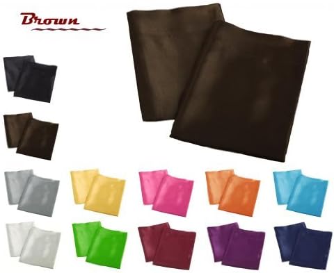 Creative 2 Pieces of Colorful Shiny Satin King Size Pillow Case - Brown by Creative Studio