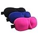 Sleep Mask, Ultra lightweight & Comfortable Sleeping Mask Adjustable Eye Mask with Earplugs for Women Men, 3 Packs