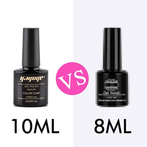 Yayoge Gel Nail Polish Kit ，6 Colors Gel Nail Polish Base and Top Coat ，UV Gel Nail Polish Set ，Soak Off Gel Nail Art Manicure Kit, Ideal Gifts DIY Salon and Home