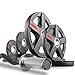 XMark Texas Star Olympic Plate Weight Sets with XM-3670 Olympic EZ Curl Bar, Rubber Coated Olympic Weight Set, Bumper Plates, Olympic Barbell Weight Set for Home, Weight Set with Bar