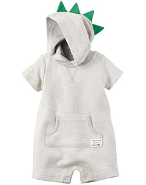 Carter's Baby Boys' Hooded French Terry Dino Romper (12 Months)