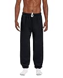 Gildan Men's Heavy Blend Open Hem Jog Sweatpants Black XL
