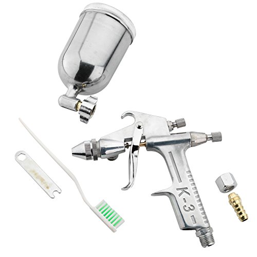 Tooluxe 31217L Mini Gravity Air Spray Gun, 90 Degree Swivel Cup, 0.5mm Nozzle, 200 CC Cup Capacity