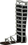 Wild Rose Odelia04 Womens Leatherette Open Toe Studded Knee High Gladiator Sandals