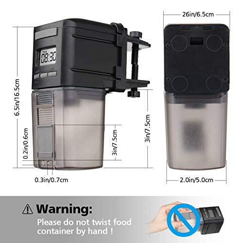 JoyMall Automatic Fish Food Feeder,Auto Feeder,Battery Fish Feeder LCD Display Feeding Time Setting, Suitable Small Fish,Tropical Fish, Gold Fish,Fish Tank Turtle Tank - Thumbnail 4