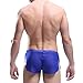 YiZYiF Men's Mesh Boxer Briefs Underwear Transparent Shorts Blue X-Large