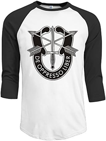 Us Army Special Forces Logo Men's Raglan 3/4 Sleeve T-shirt X-Large