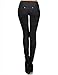 Enimay Women's Colored Jean Look Jeggings Tights Spandex Leggings Yoga Pants Black Large