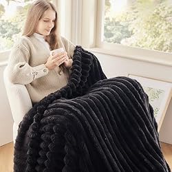 NEWCOSPLAY Super Soft Twin Blanket Black Premium