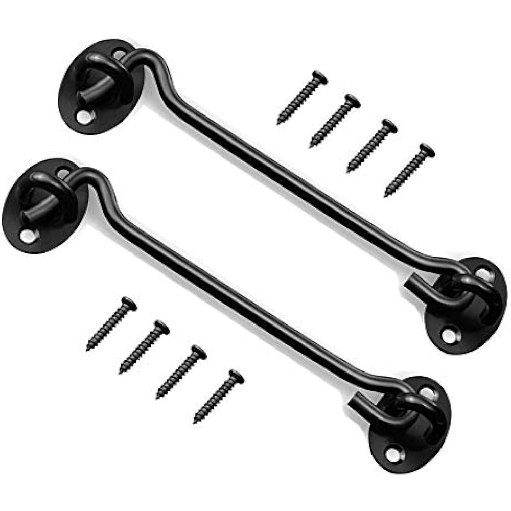 2 Pack 8" Stainless Steel Barn Door Hook And Eye Latch Lock For Cabin