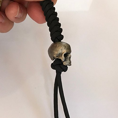Jig Pro Shop Marco Magallona Black 550# Paracord Lanyard (Realistic Skull)