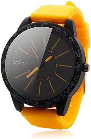 Amazon Tosang メンズ ファッション ステンレススチール ラグジュアリー スポーツ アナログ クォーツ 腕時計 おしゃれ ２０代向け 若い人向け イエロー ブラック 新学期 高校生 メンズ腕時計 腕時計 通販