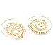 Sundear Vintage Bohemian Spiral Earring Circles Round Tribal Hoop Earrings (Big Heart loops)