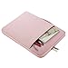 MOSISO Polyester Multifunctional Briefcase Handbag Compatible with 13 inch Laptop, Pure Pink