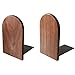 Bamber Wood Bookends, Decorative Bookends for Shelves Heavy Books, Office Book Stand, Black Walnut, H6.7 x W4.7 x L3.9