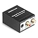 DONGJIAN Digital to Analog Audio Converter DAC Converter Digital Optical Toslink Coaxial to Analog RCA L/R 3.5mm Jack Stereo Audio Adapter Converter with Optical Cable for HDTV PS3 PS4 TV Box
