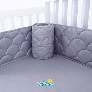 habibee baby breathable cotton crib bumper pads for standard cribs machine washable padded crib