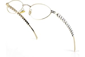 Laemzinv Y2K Blue Light glasses for Women, Retro 90s Narrow Oval Eyewear LA048