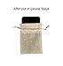 YUXIER 100 Burlap Bags with Drawstring Favor Bags Small Burlap Bags Party Favor Bags for Wedding Party,Arts Crafts Projects, Presents, Snacks Jewelry(5.3 x 3.7inch) (Flaxen)