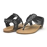 DREAM PAIRS SPARK Girls Rhinestone Sandals Girls Easy Slip On Elastic Band(Infant/Toddler/Little Kid/Big Kid)