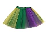 Rush Dance Colorful Ballerina Girls Dress-Up Princess Costume Recital Tutu (Kids 3-8 Years, Yellow/Purple/Kelly Green (Mardi Gras))