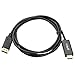J&D Gold Plated DisplayPort to HDMI Cable Adapter (Black, 6 Feet)