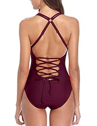 Traje de baño monokini de una pieza, se ata en la espalda, para una profunda zambullida. Por Sociala