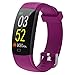 Meidexian888 Smart Bracelet for Android iOS, Heart Rate Sleep Monitor, Remote Photography USB Direct Charging IP68 Waterproof (Purple)thumb 1