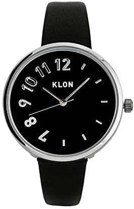 KLON CONNECTION DARING LATTER 【BLACK SURFACE】 33mm 腕時計 黒ベルト ペアウォッチ カップル シンプル ユニセックス 黒 おしゃれ レディース メンズ (LATTER単品)