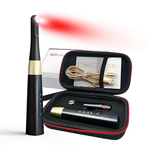 Infrared Red Light Therapy Device, Cold Sore Fever Blister Treatment Healing Pain Relief for Lips Mouth Nose Ear, Handheld Red Light Therapy for Body