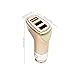 POTENCO 3-Port (QC 3.0+2Smart 2.4) Car Charger, Fast Charge 3.0 Technology Car Charger for iPhone 7 7PLUS, iPad Air/Mini/Pro, iPod Touch 6th, samaung:S5,S6,NOTE5,NOTE7, HUAWEI P8,P9 (gold)