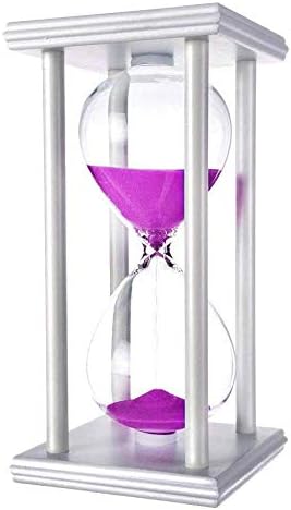 hourglass sand timers (Pink sand,white frame,60min)