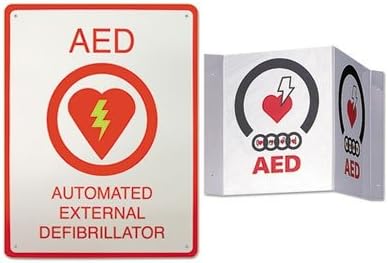 8000-0825 AED Plus Wall Sign, Flat