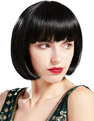 Babeyond 1920s Flapper Bobo Wig Great Gatsby Short Straight